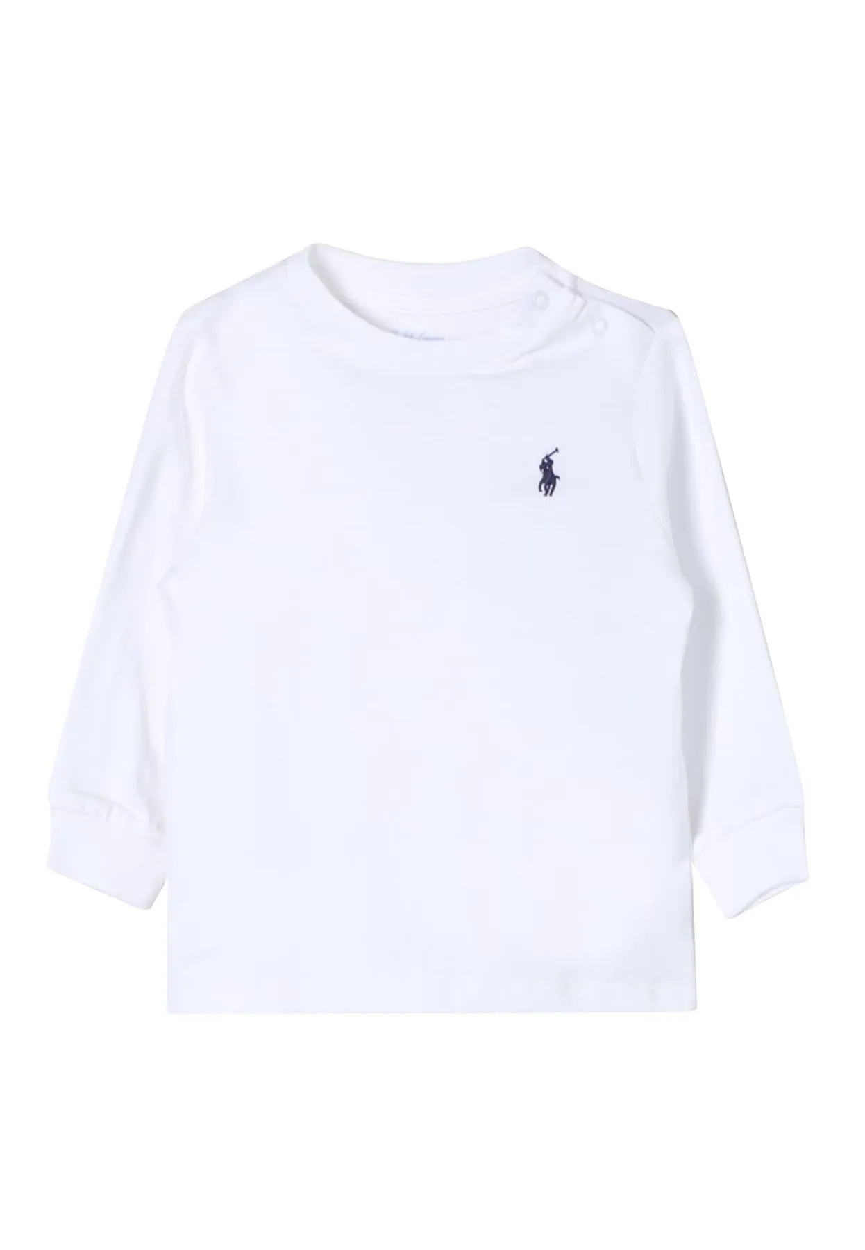 Ralph Lauren t-shirt bianca neonato in cotone