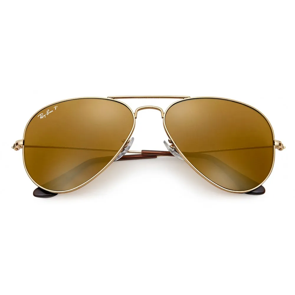 Ray-Ban - RB3025 001/57 - Original Aviator Classic - Oro – Lente Polarizzata Marrone Classica B-15 - Occhiali da Sole - Eyewear