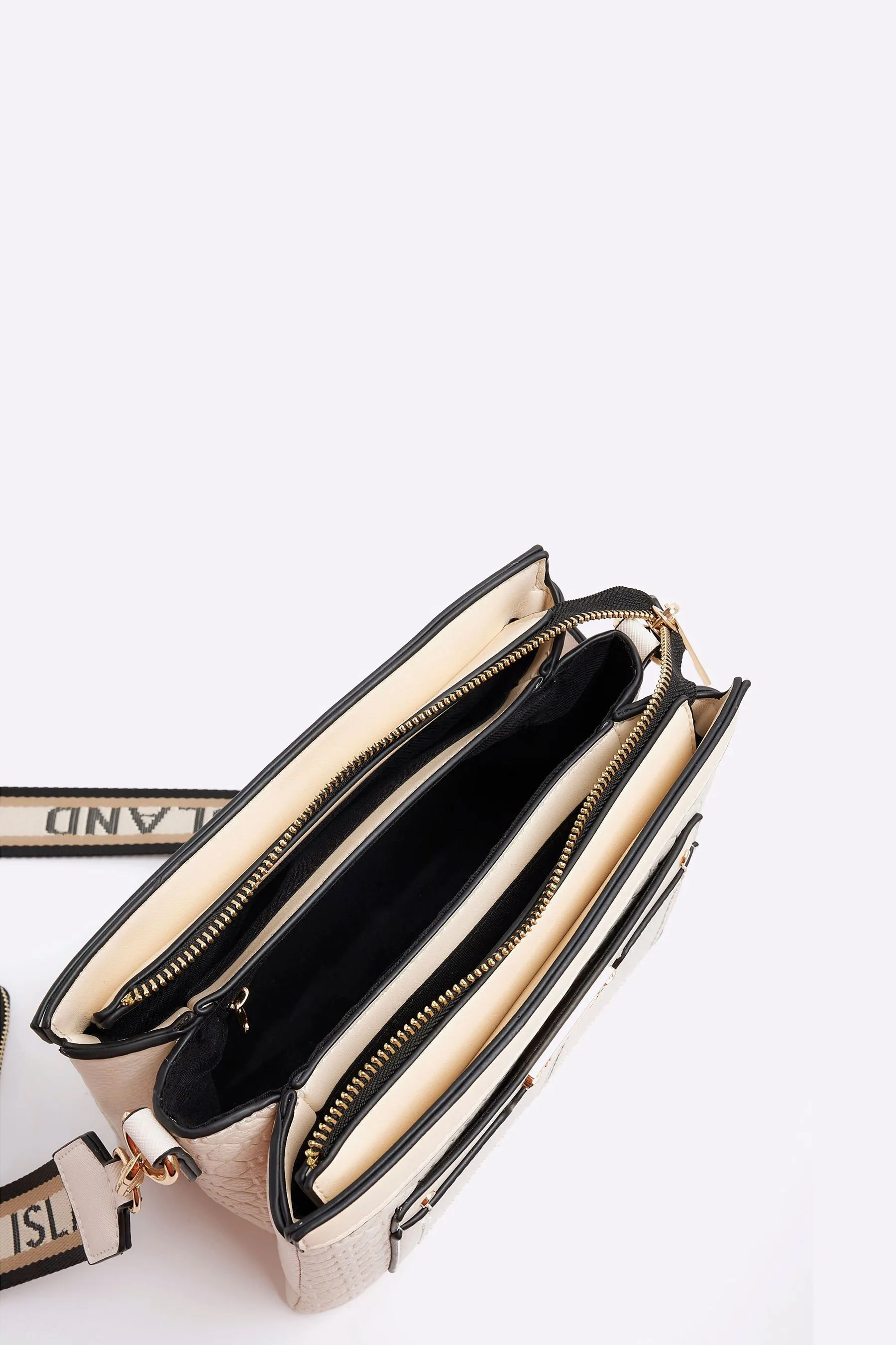 River Island - Borsa a tracolla con monogramma    