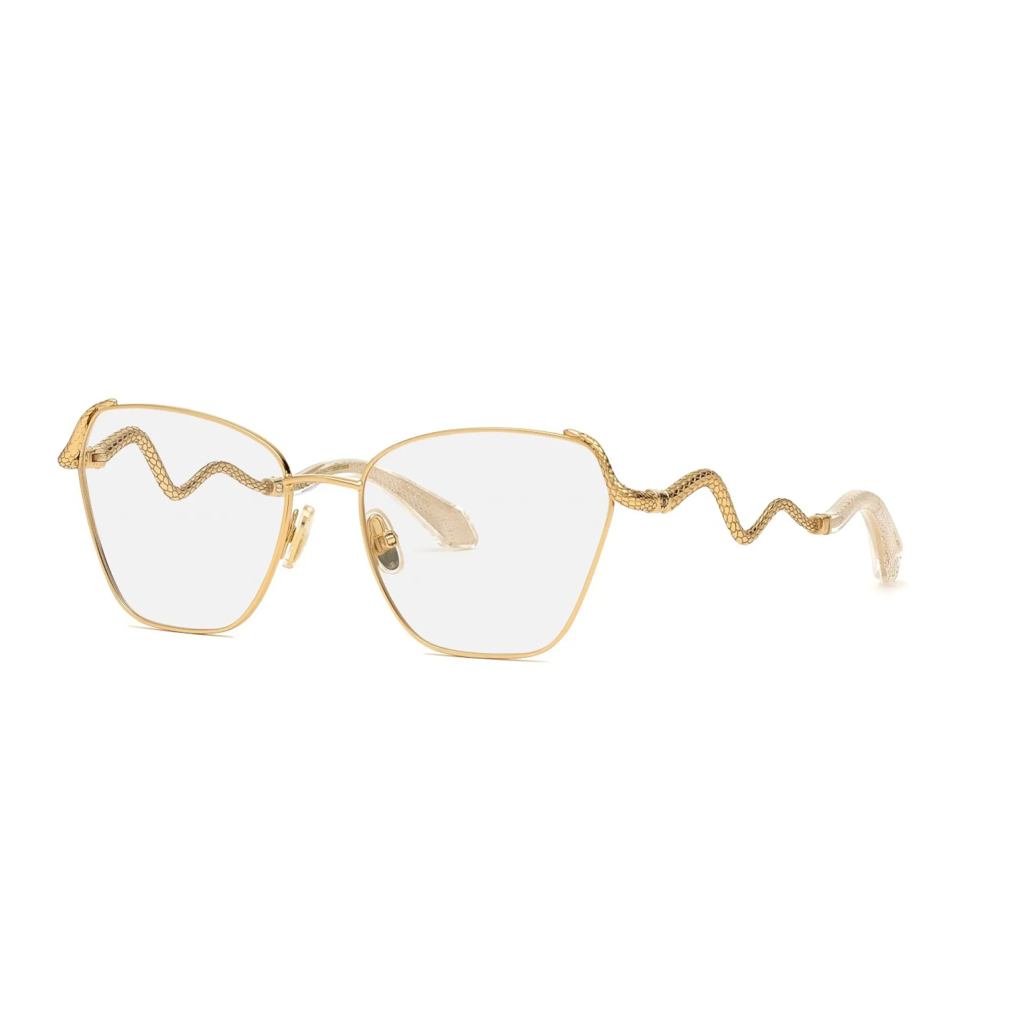   Roberto Cavalli VRC021M - 0300 Totale Oro Rosa Lucido | Occhiale Da Vista Donna 