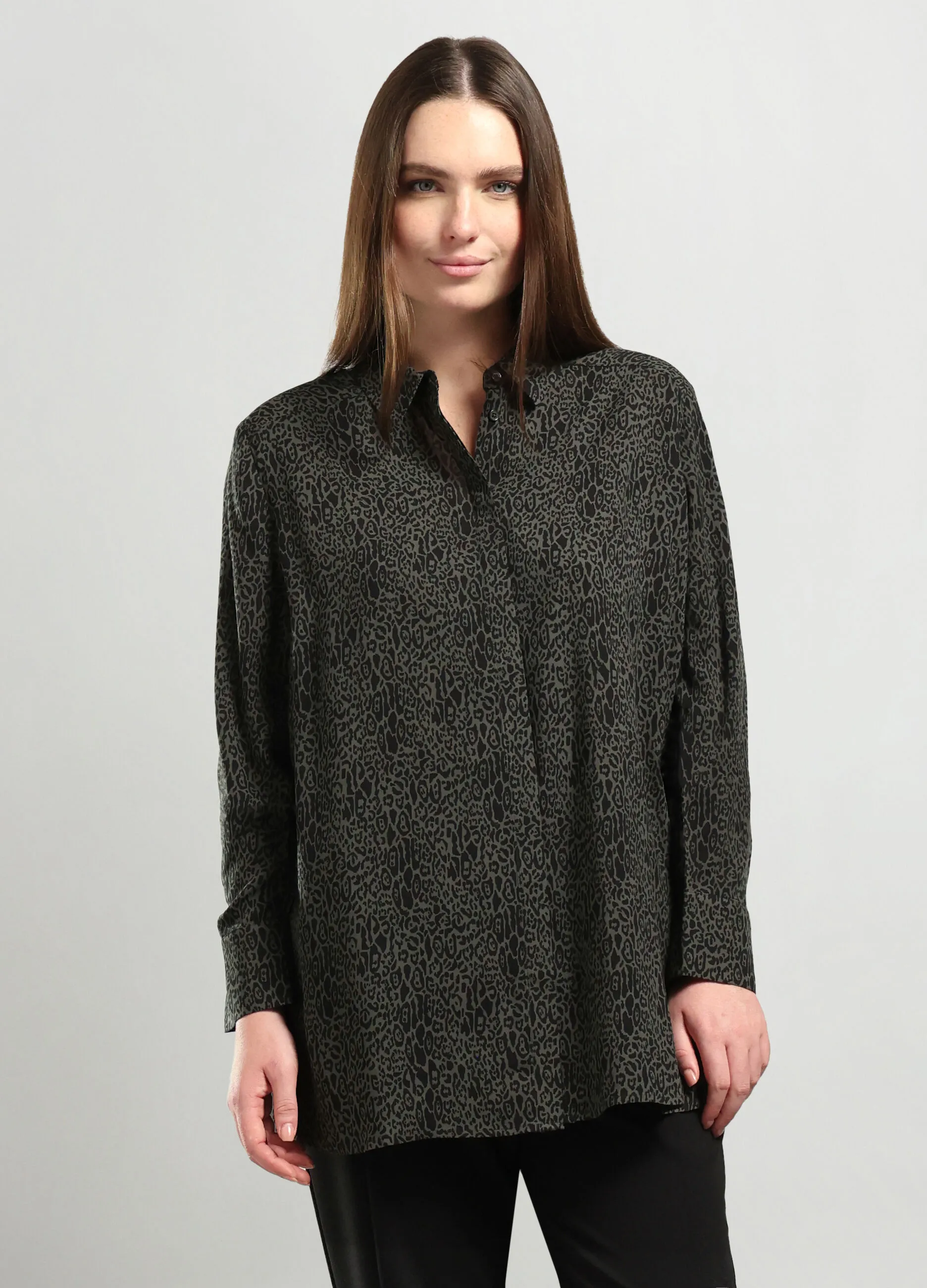 ROSA THEA  Camicia in pura viscosa donna curvy