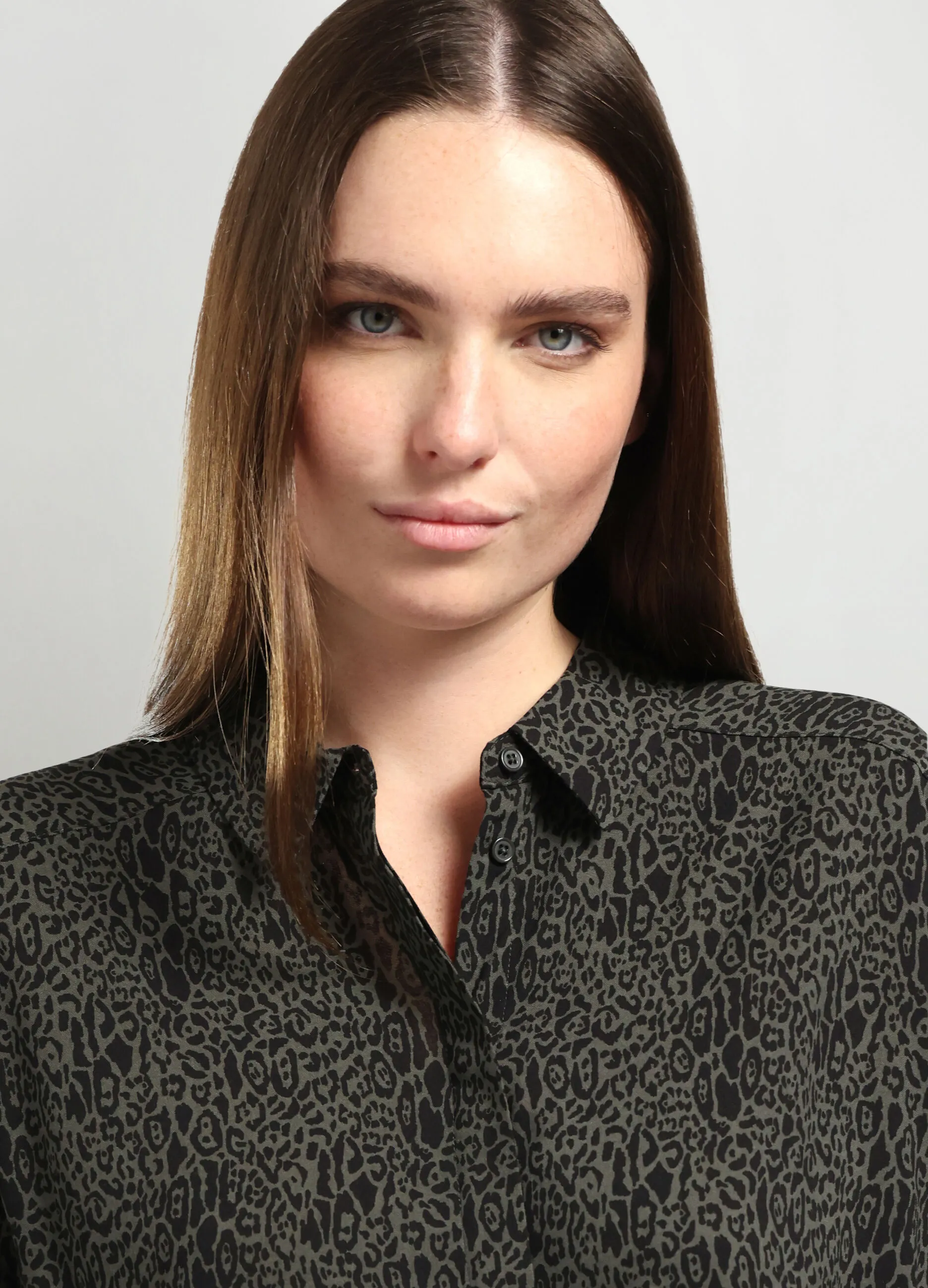 ROSA THEA  Camicia in pura viscosa donna curvy