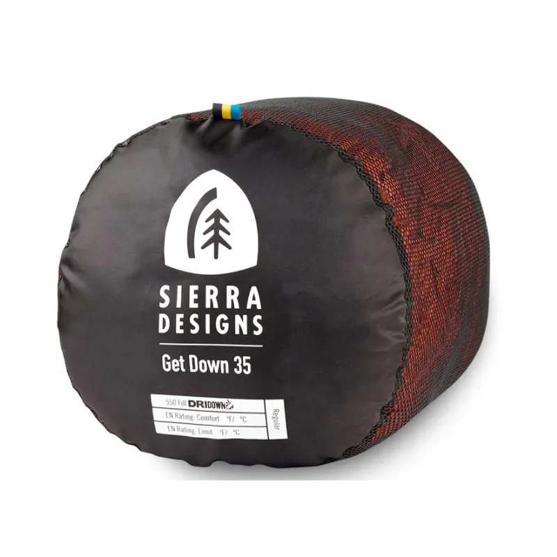 Sacco a pelo Sierra Design Get Down 550g 35 Deg Reg (rosso)