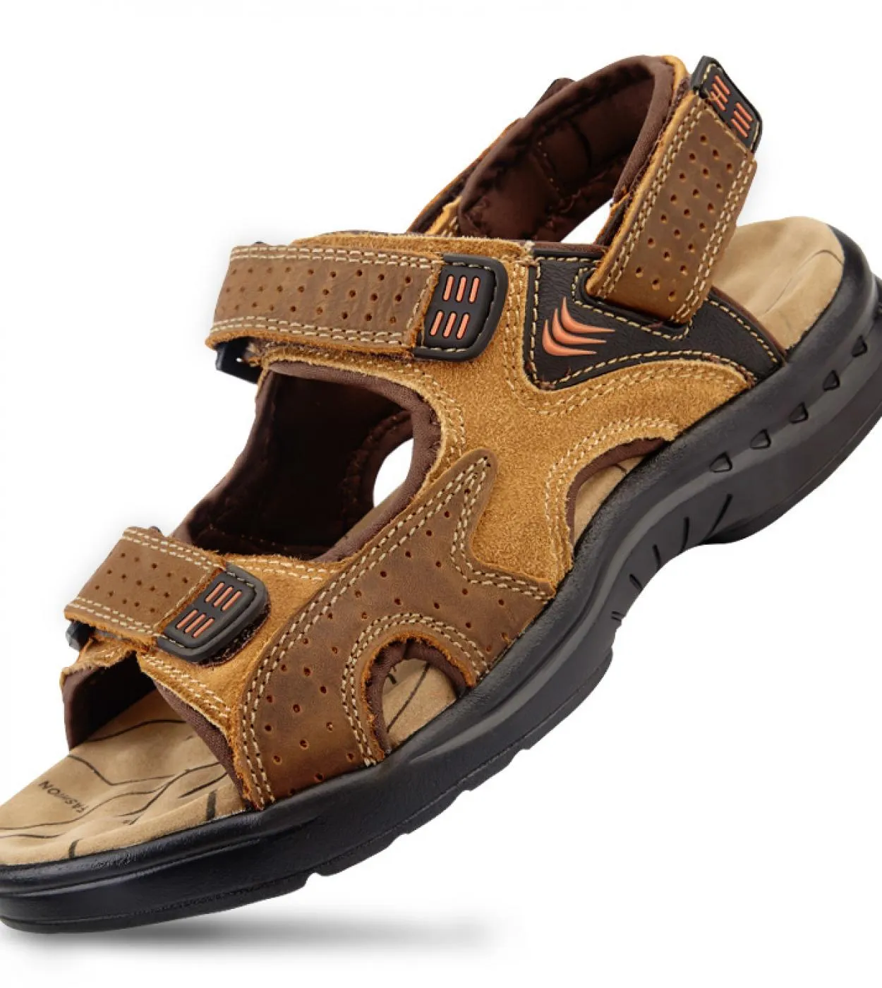 Sandali da uomo in vera pelle Sandali in pelle scamosciata Hombre Pelle bovina Scarpe estive da uomo Pantofole Sandali casual da