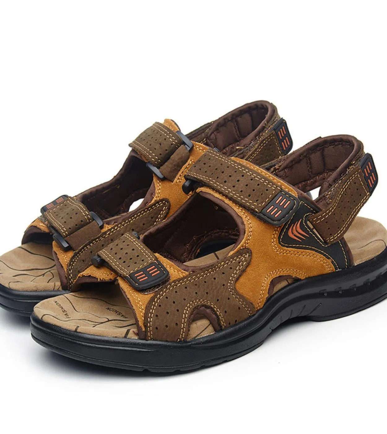 Sandali da uomo in vera pelle Sandali in pelle scamosciata Hombre Pelle bovina Scarpe estive da uomo Pantofole Sandali casual da