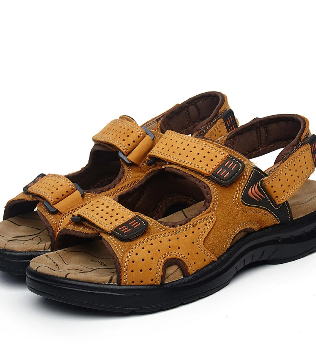Sandali da uomo in vera pelle Sandali in pelle scamosciata Hombre Pelle bovina Scarpe estive da uomo Pantofole Sandali casual da