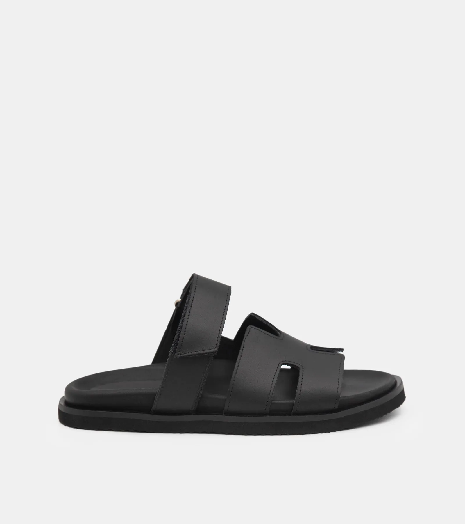 SANDALI PELLE NERO