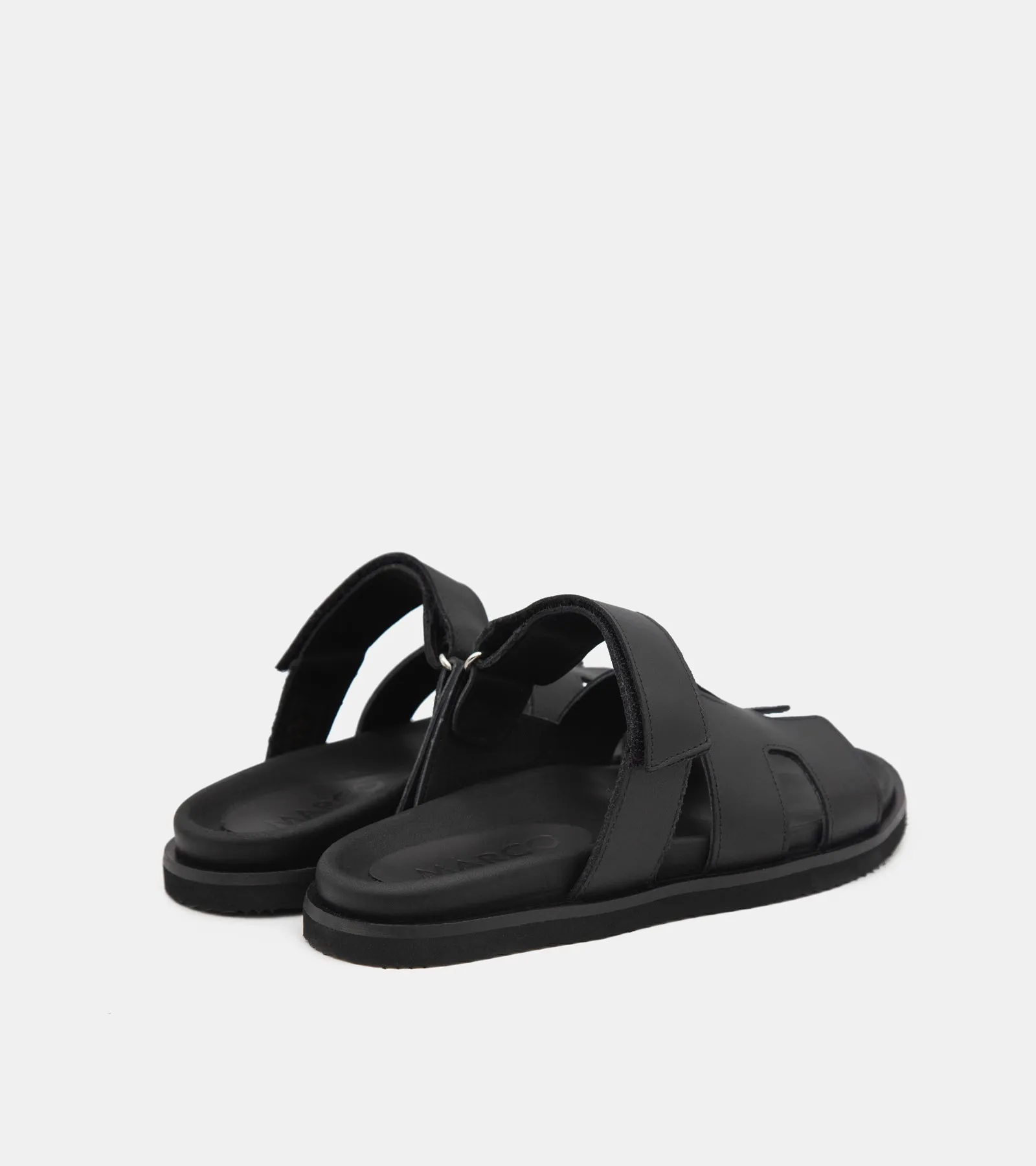 SANDALI PELLE NERO