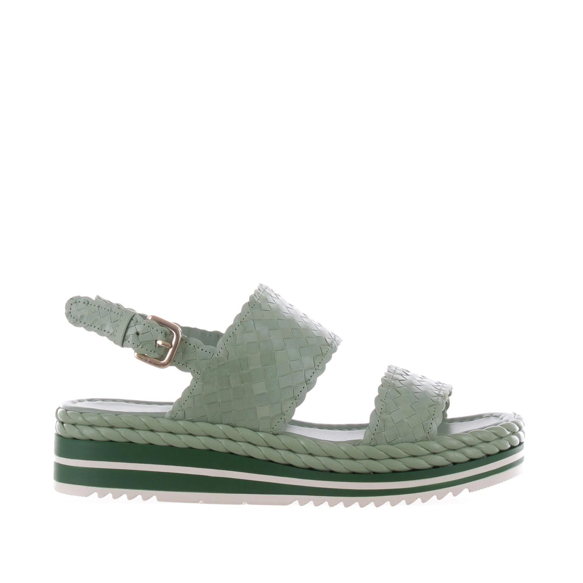Sandalo milan in pelle intrecciata