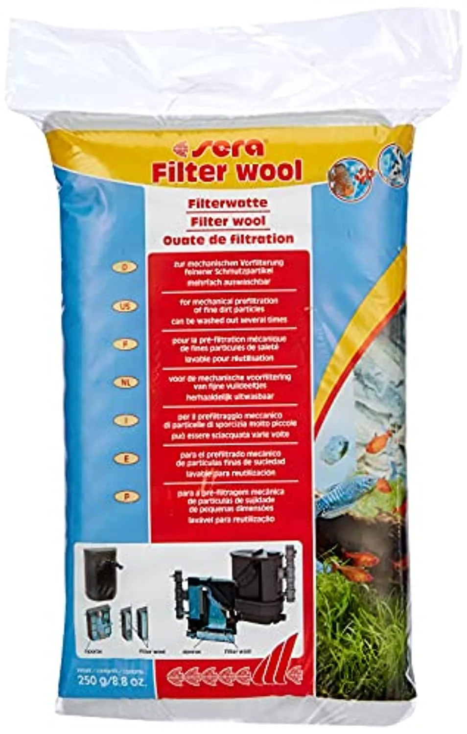 Sera - Ovatta per filtri, 250 g