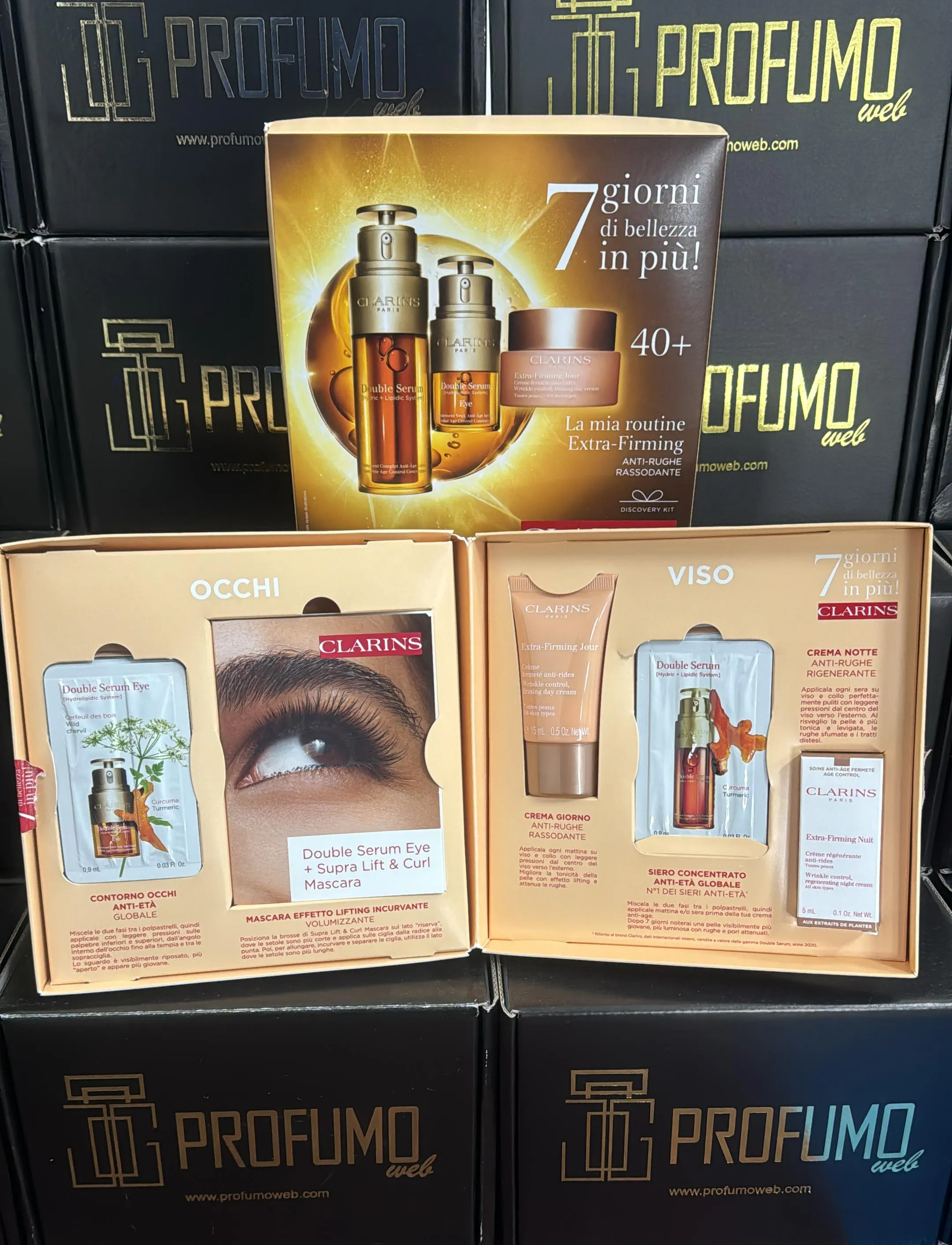 SET CLARINS EXTRA FIRMING ANTI RUGHE RASSODANTE 5PZ TESTER