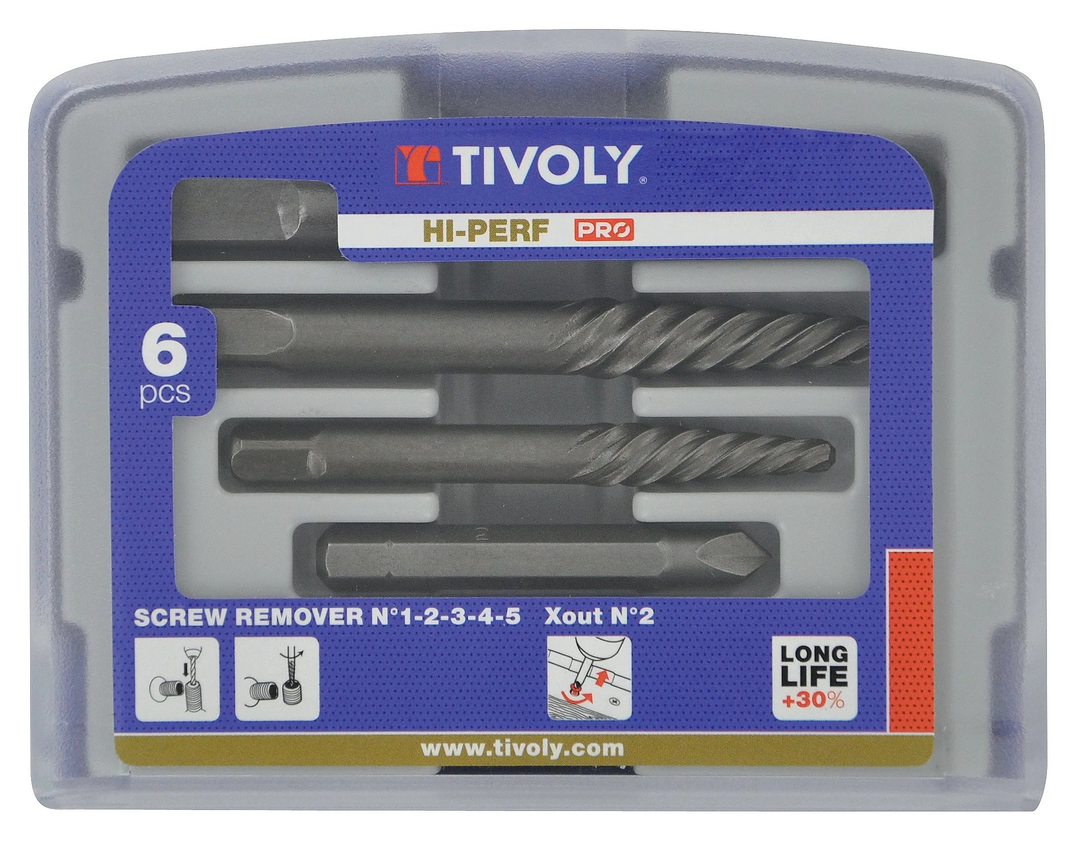 Set di estrattori di viti Tivoly, 6 pezzi
