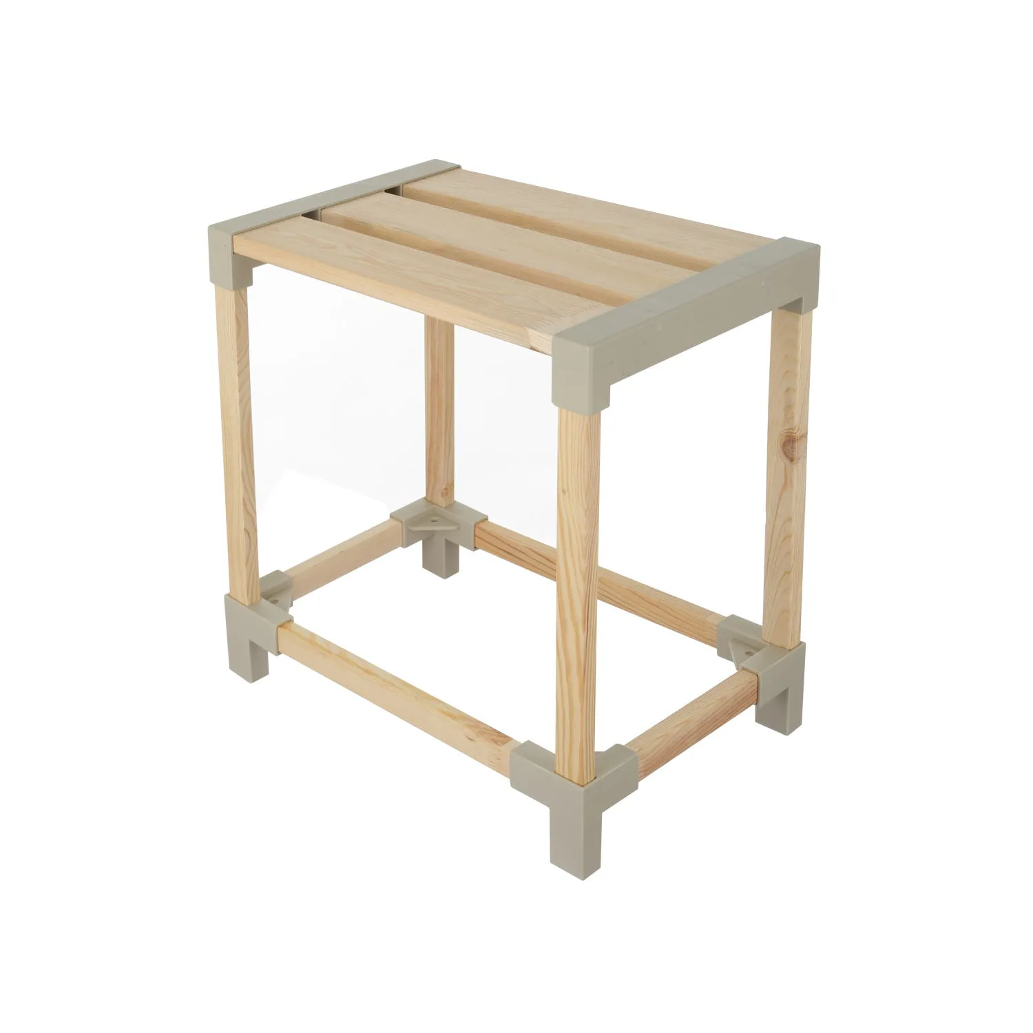 Sgabello in legno - 38,5x43x25 cm 