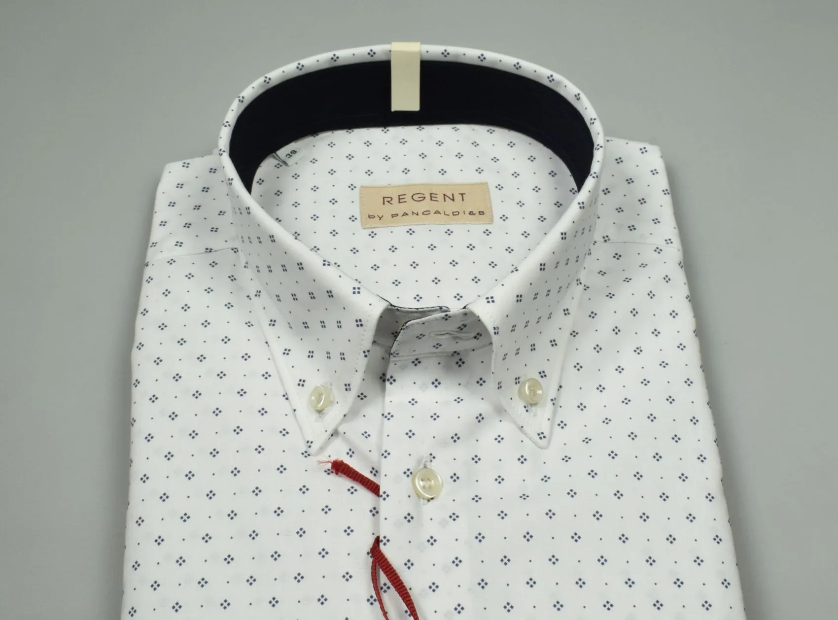 Shirt pancaldi regular fit button down cotton stretch