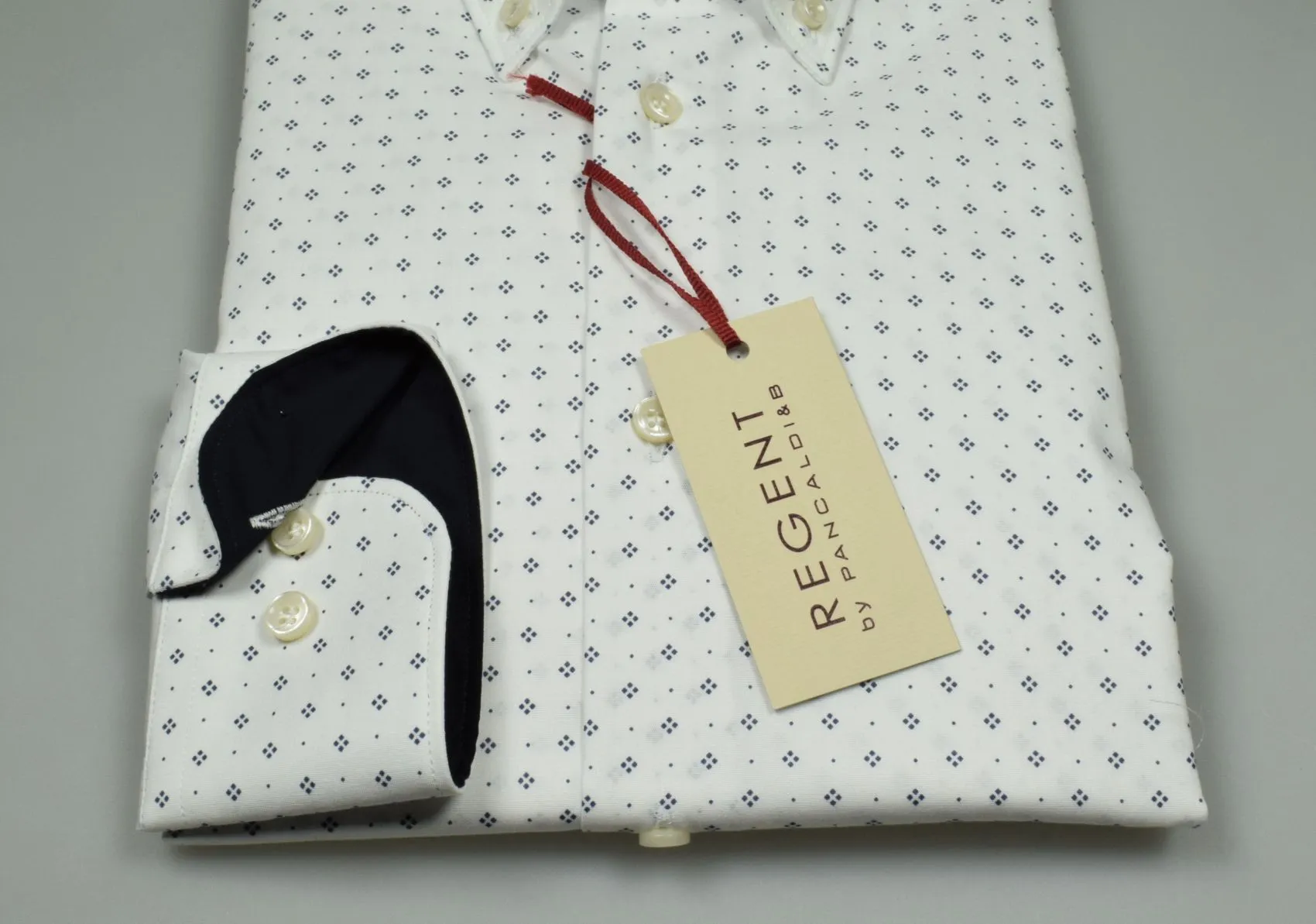 Shirt pancaldi regular fit button down cotton stretch
