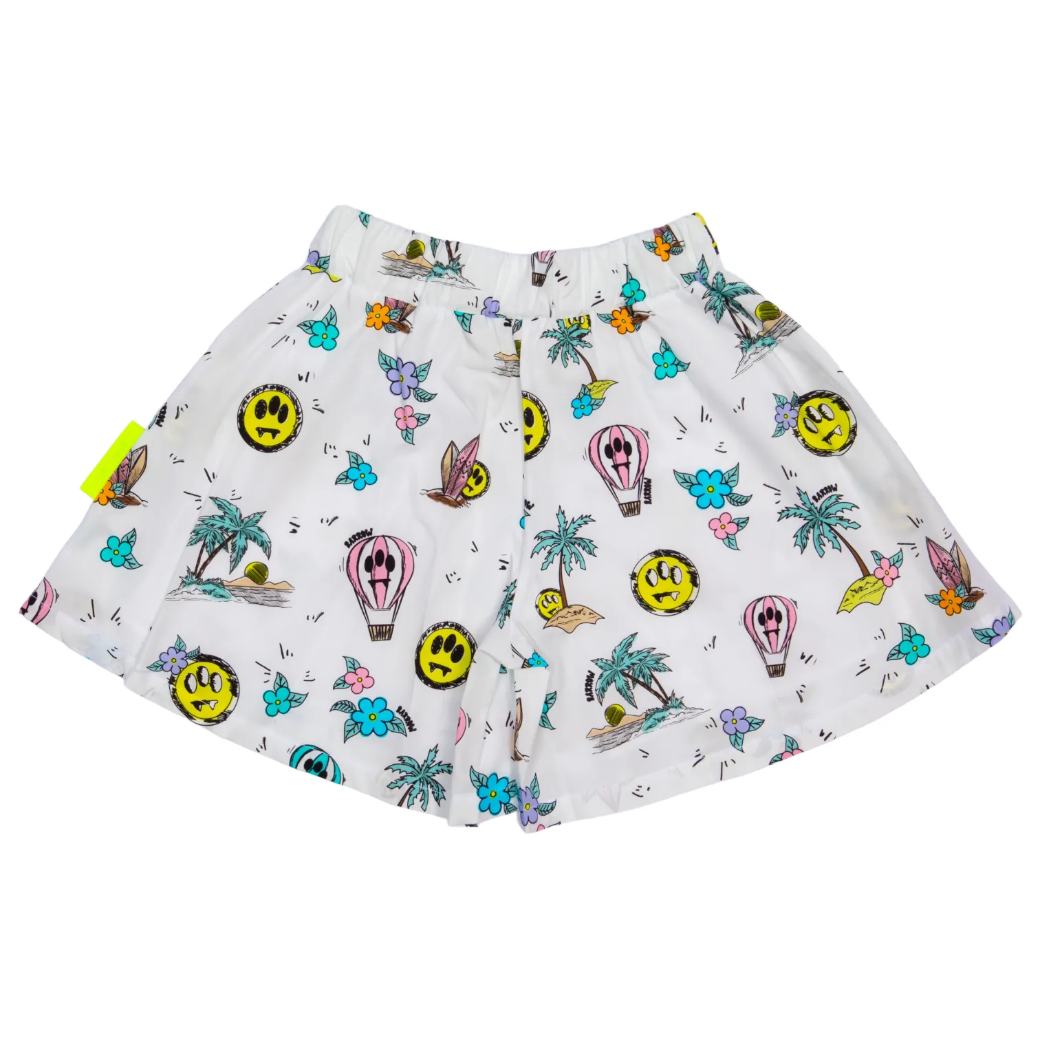 Short bianco con stampa all over per bambina