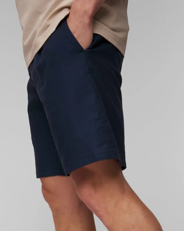 Shorts blu scuro con lino da uomo Paul&Shark Bermuda Coulisse 1 Pince