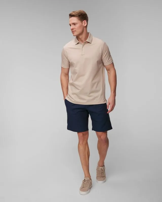 Shorts blu scuro con lino da uomo Paul&Shark Bermuda Coulisse 1 Pince
