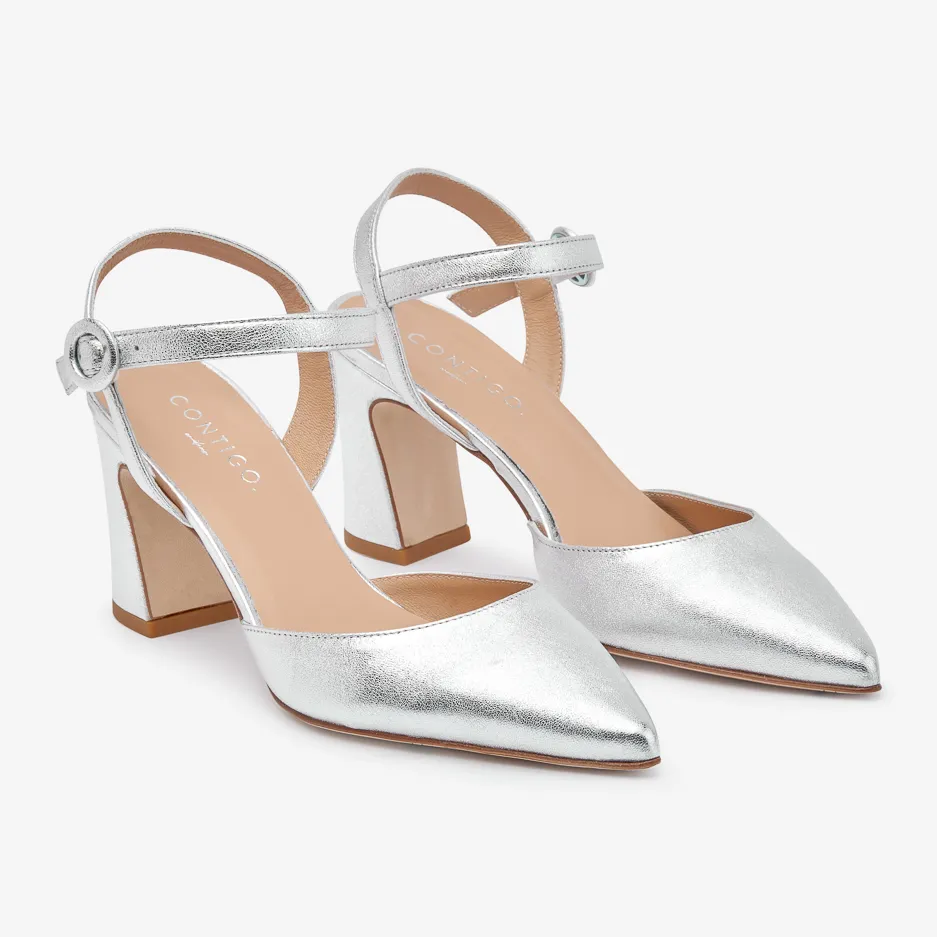 Slingback Argento