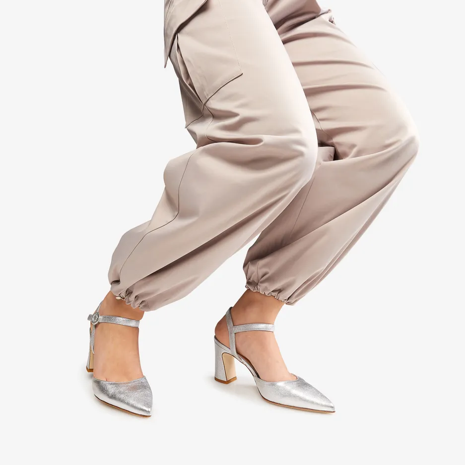 Slingback Argento
