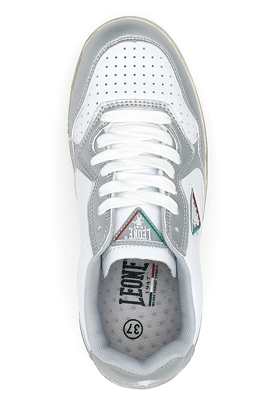 Sneakers Argento Suola Vintage Leone 44