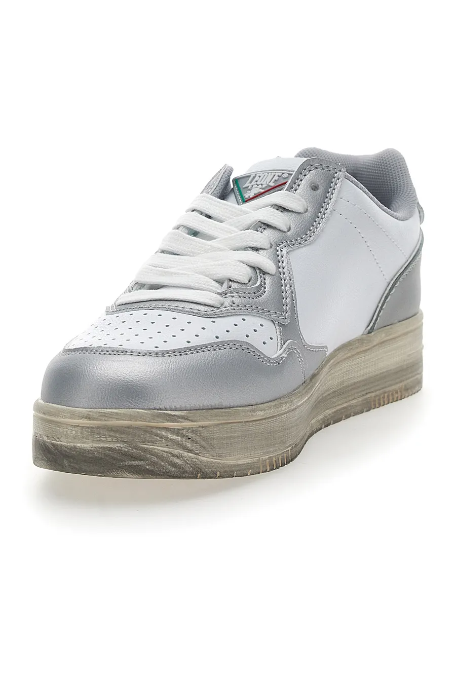 Sneakers Argento Suola Vintage Leone 44