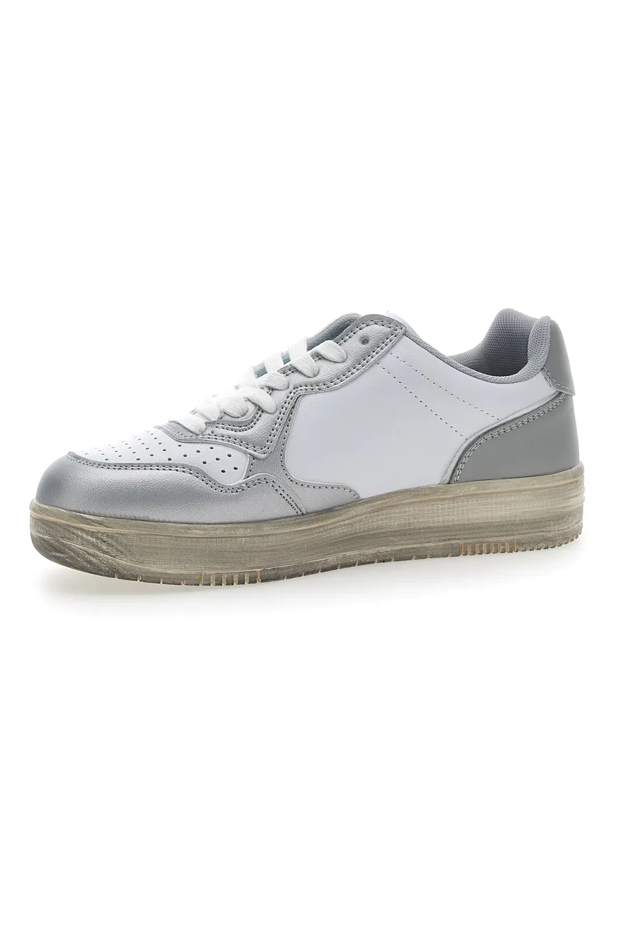 Sneakers Argento Suola Vintage Leone 44
