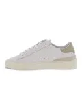 Sneakers D.A.T.E. SONICA CALF WHITE-BEIGE in pelle e camoscio bianco e beige