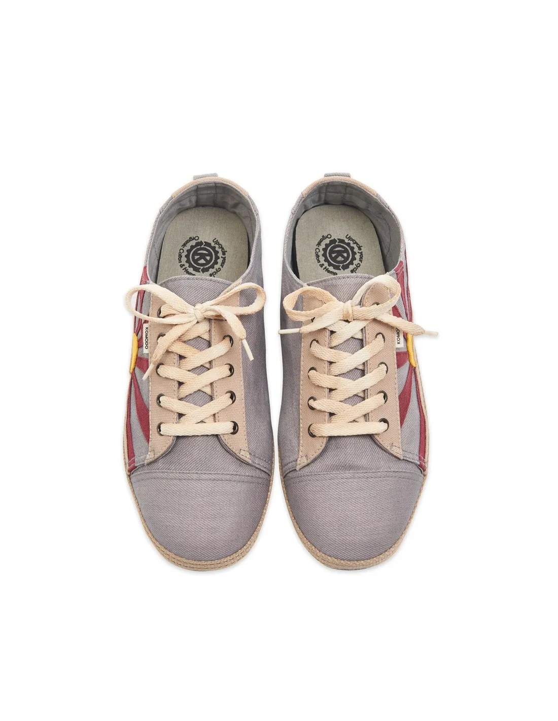 SNEAKERS DONNA IN CANAPA E COTONE BIO CON SUOLA DI PNEUMATICI DISMESSI MOD TIBET