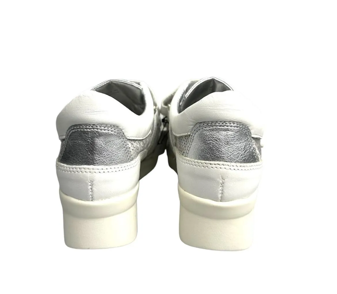Sneakers Donna “The Flexx” STRAP WALKER Collezione 2024 – Bianco e Argento