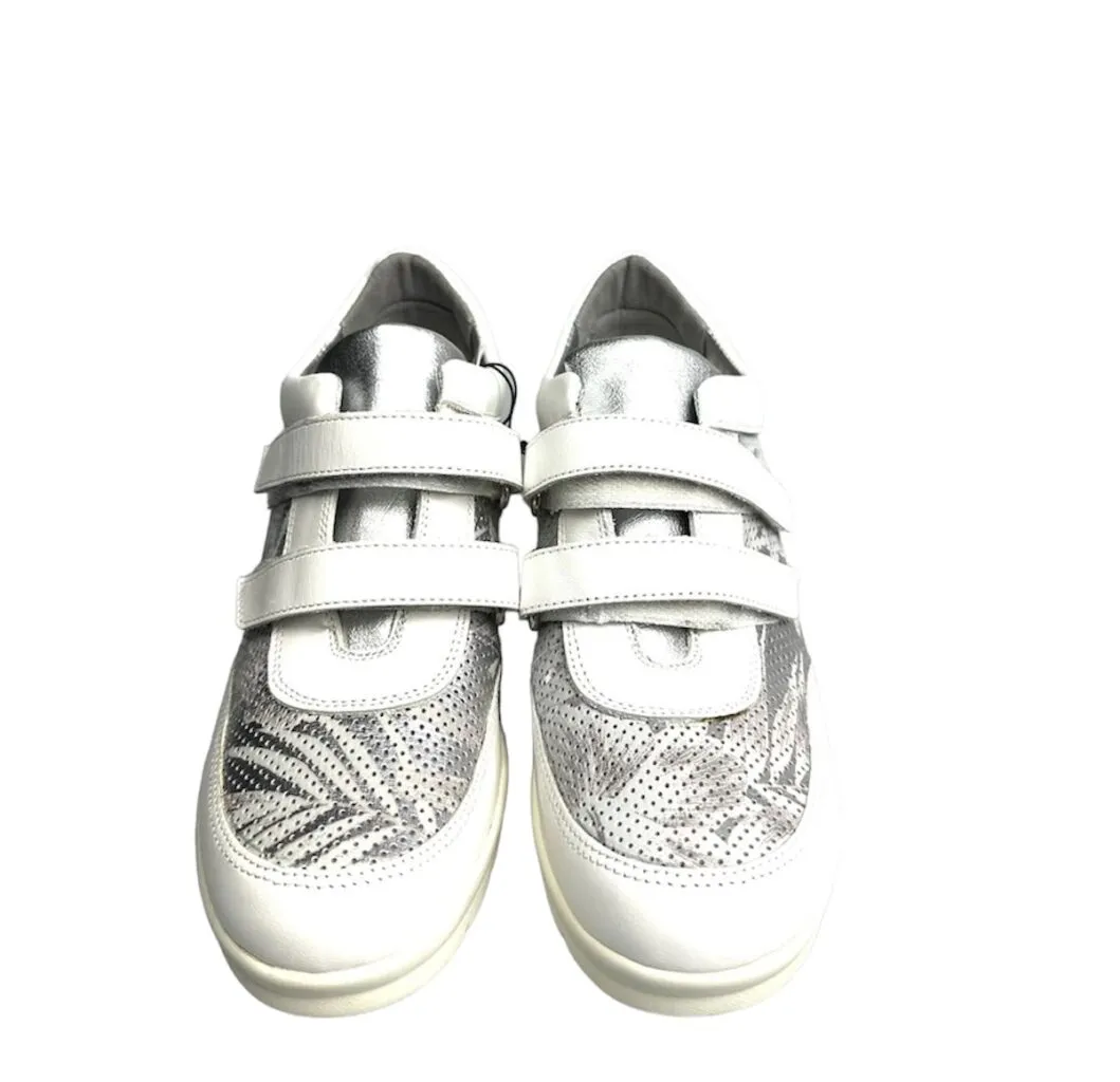 Sneakers Donna “The Flexx” STRAP WALKER Collezione 2024 – Bianco e Argento