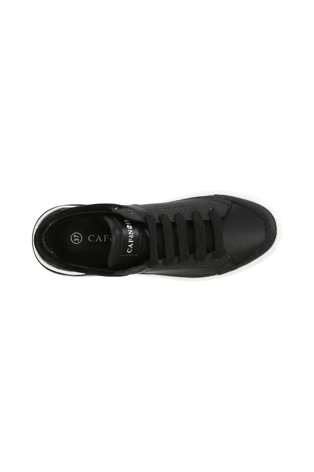 sneakers in pelle con inserti in glitter