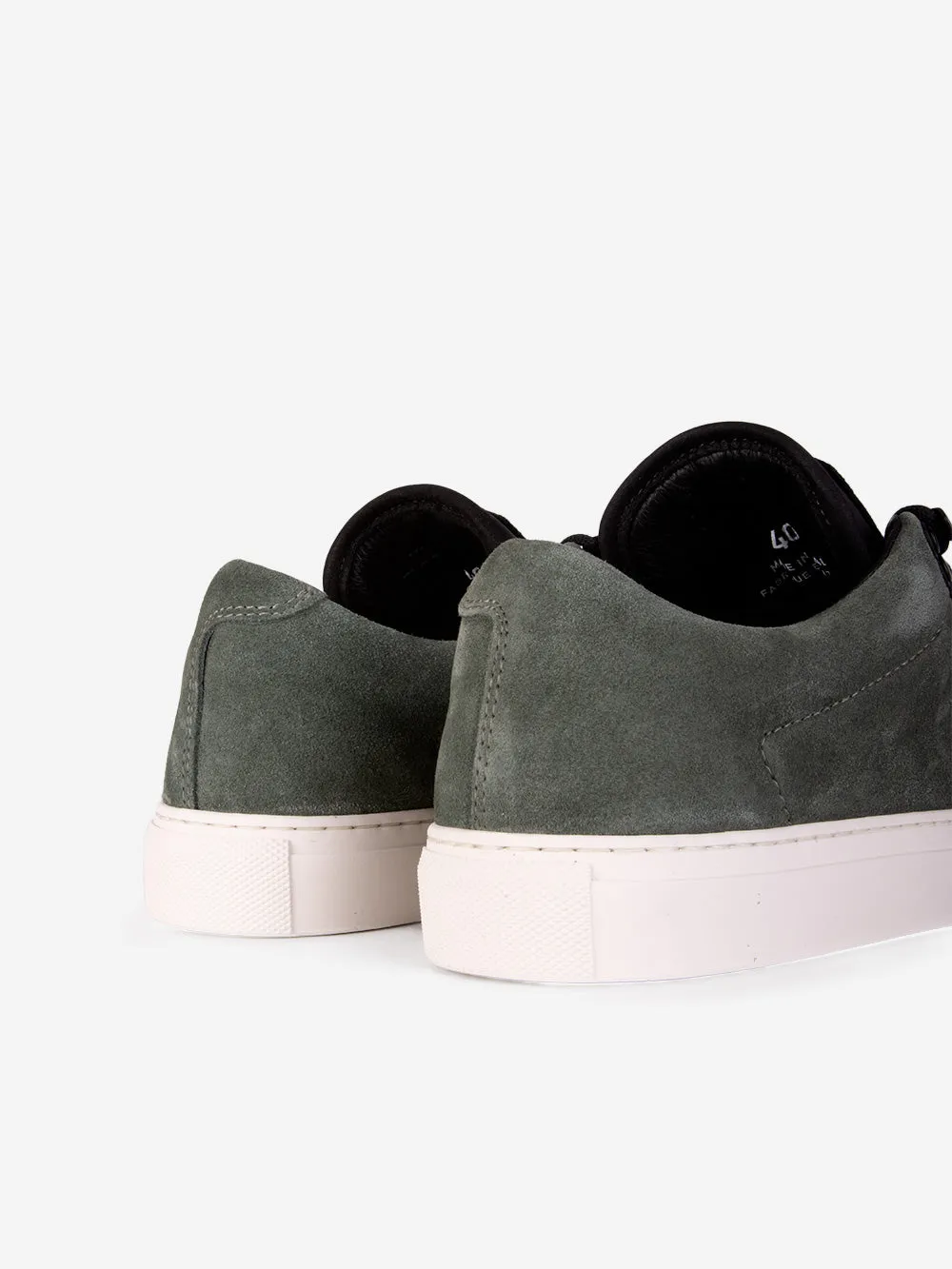 Sneakers in pelle muschio