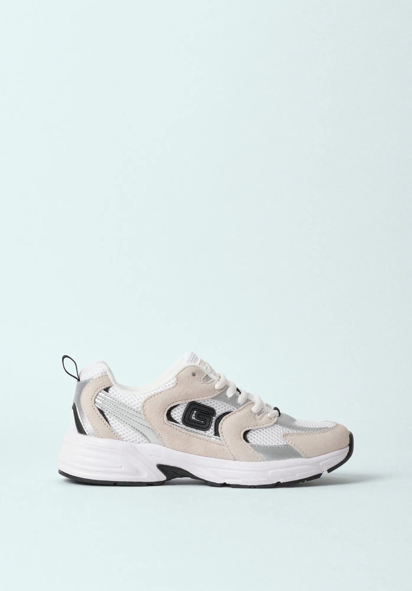 SNEAKERS RUNNING IN MESH CON INSERTI IN SUEDE E LOGO G IN RUBBER - Gaëlle Paris