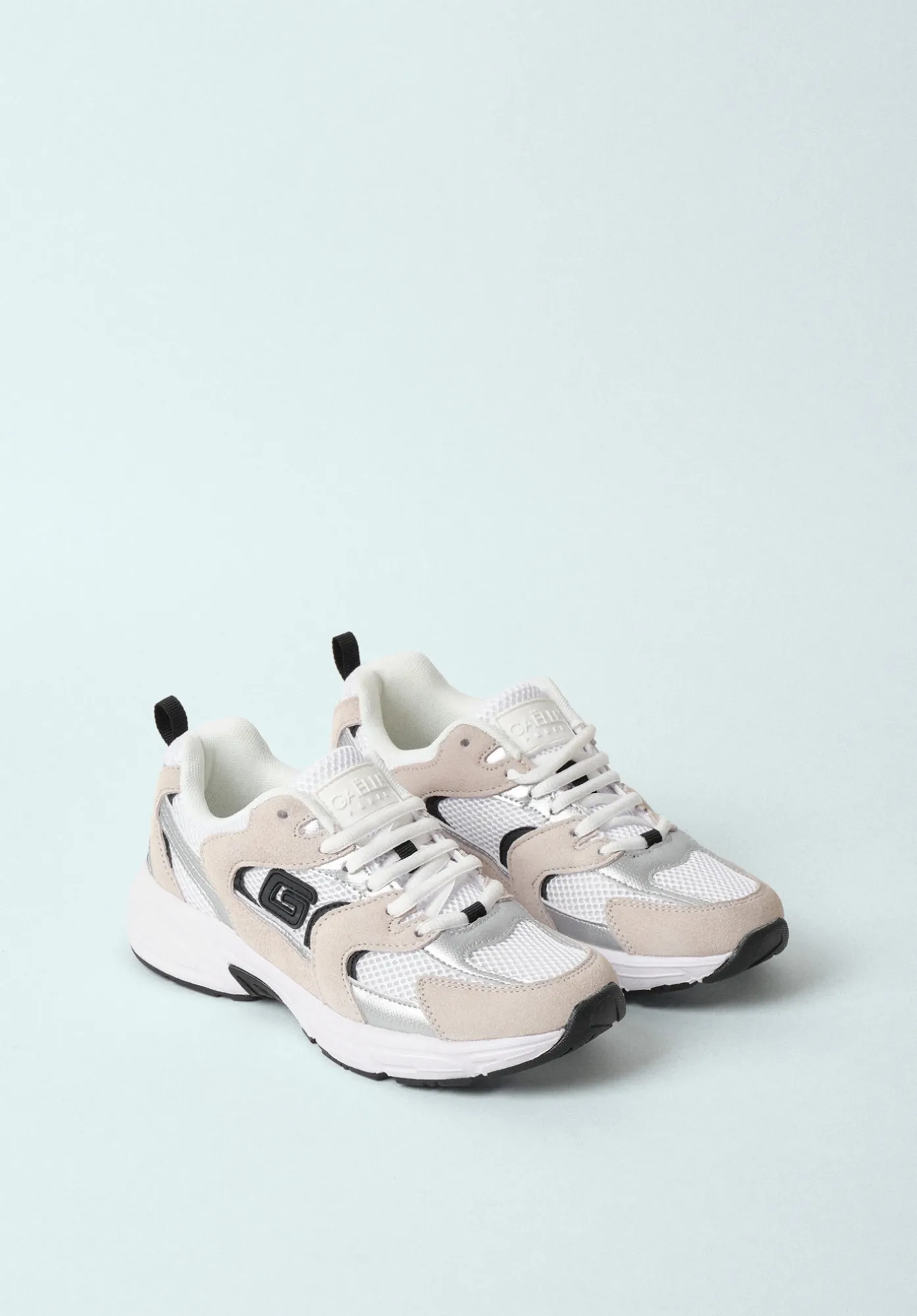 SNEAKERS RUNNING IN MESH CON INSERTI IN SUEDE E LOGO G IN RUBBER - Gaëlle Paris