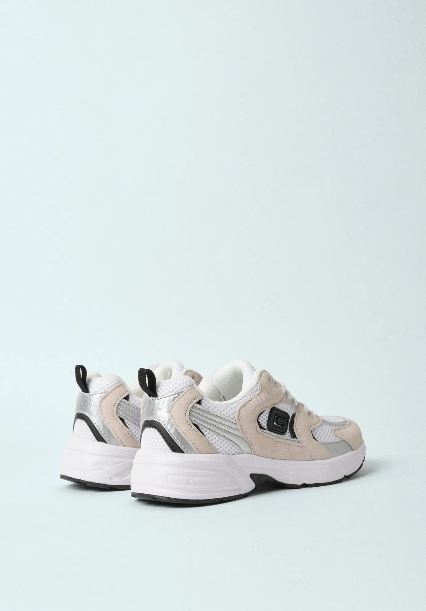 SNEAKERS RUNNING IN MESH CON INSERTI IN SUEDE E LOGO G IN RUBBER - Gaëlle Paris