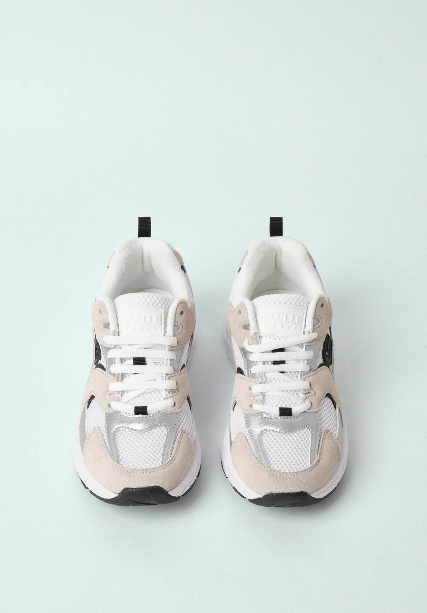 SNEAKERS RUNNING IN MESH CON INSERTI IN SUEDE E LOGO G IN RUBBER - Gaëlle Paris