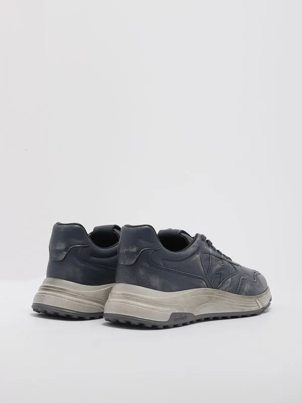 Sneakers uomo Hogan Hyperlight in pelle con finish vintage Denim