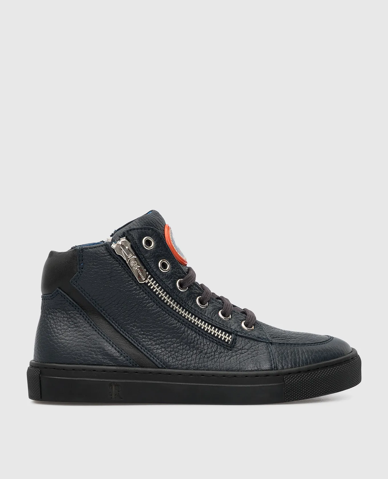 Stefano Ricci Scarpe alte da bambino in pelle blu scuro YRU543G823SKVH