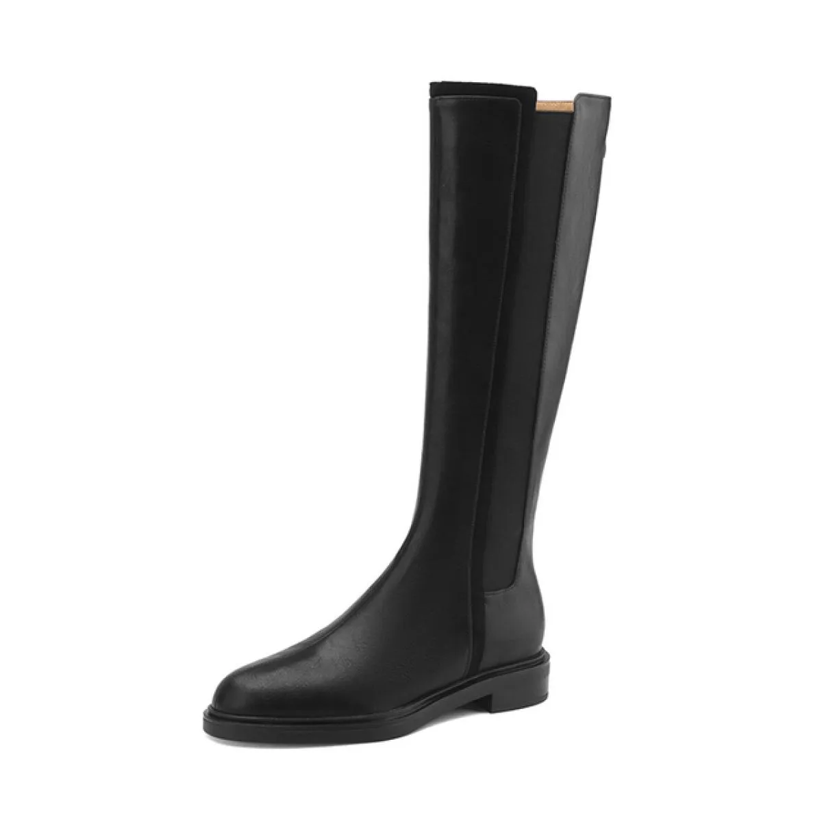 Stivali alti al ginocchio da donna occidentali moda Stivali lunghi da moto con tacco basso quadrato invernale Scarpe casual in v