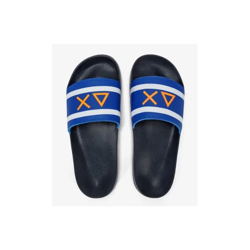 Sun 68 Beach Slippers Royal Logo Ciabatta Fascia Bluette Uomo
