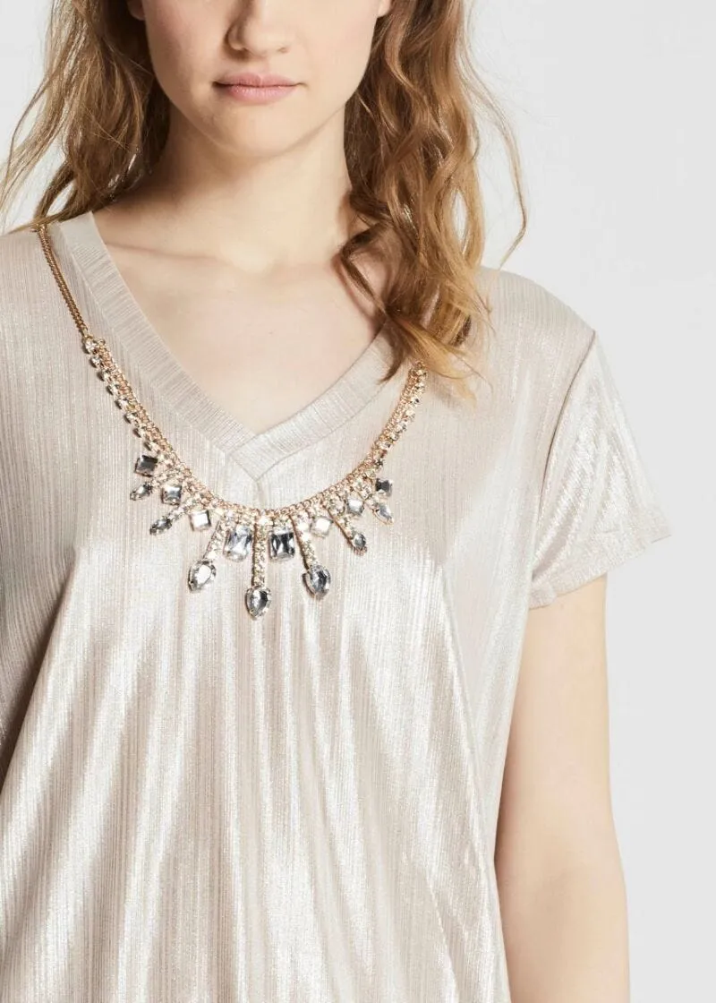 T-shirt con dettaglio gioiello