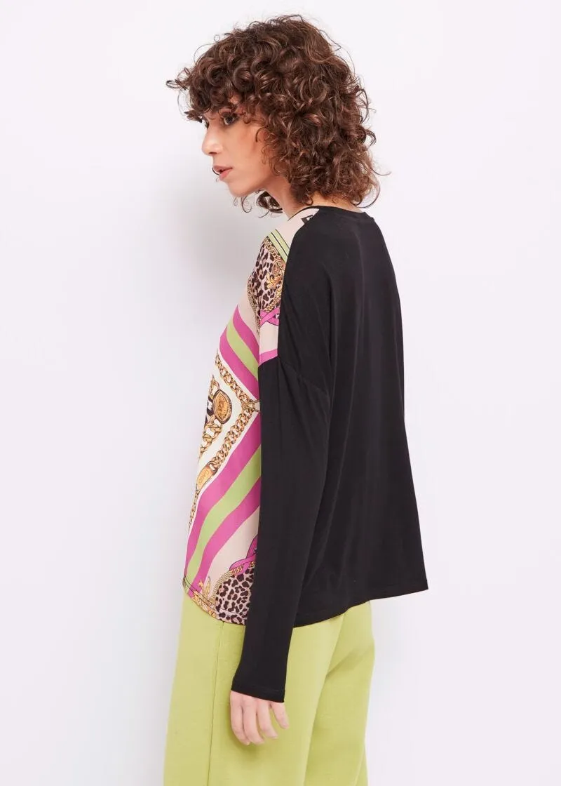 T-shirt con stampa foulard
