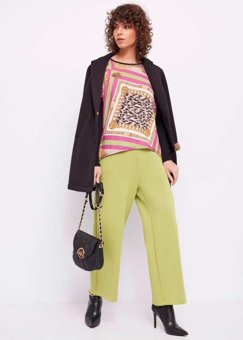 T-shirt con stampa foulard