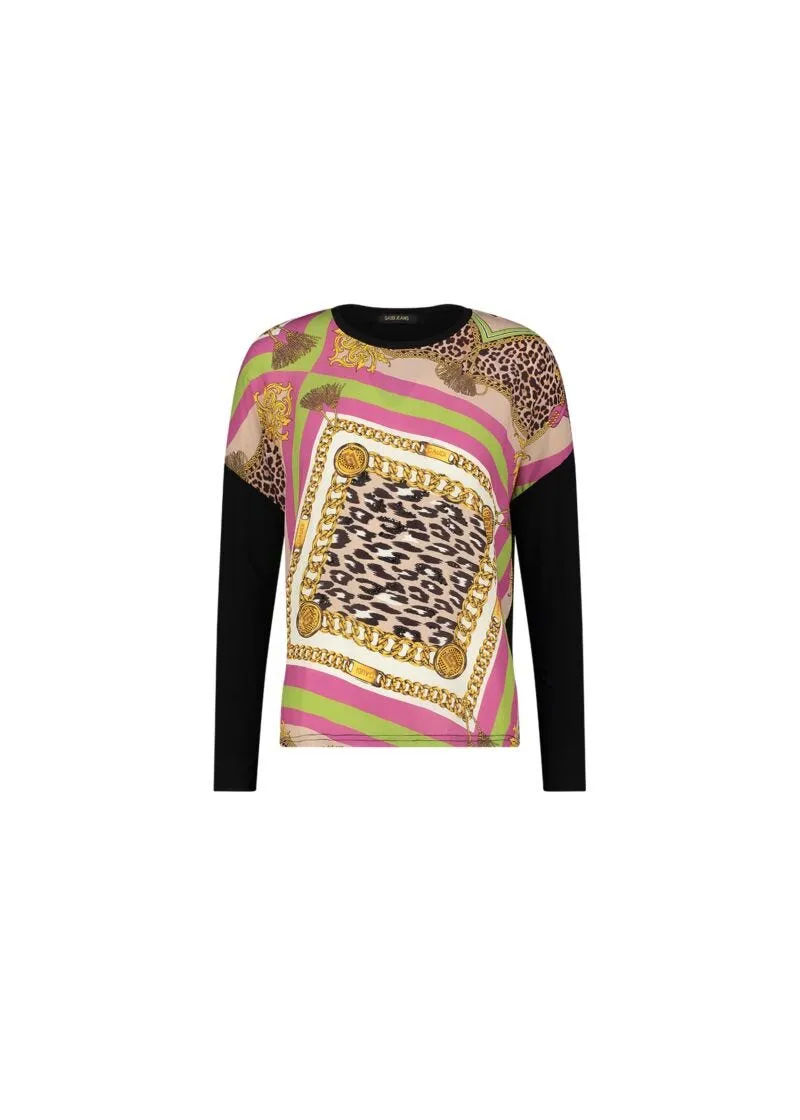 T-shirt con stampa foulard