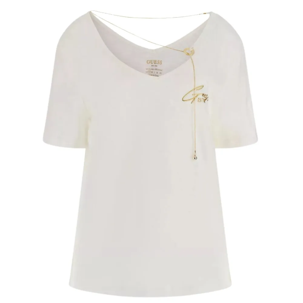 T-shirt Guess chain ring