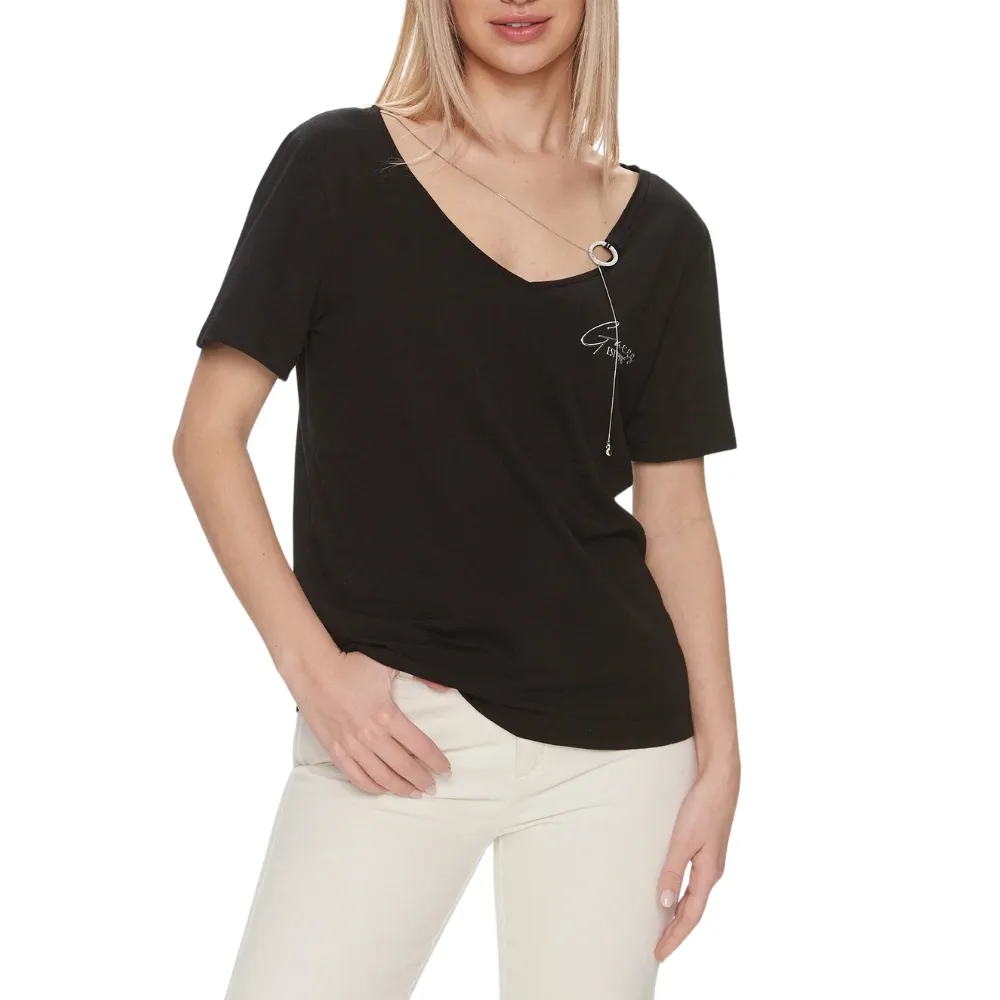 T-shirt Guess chain ring
