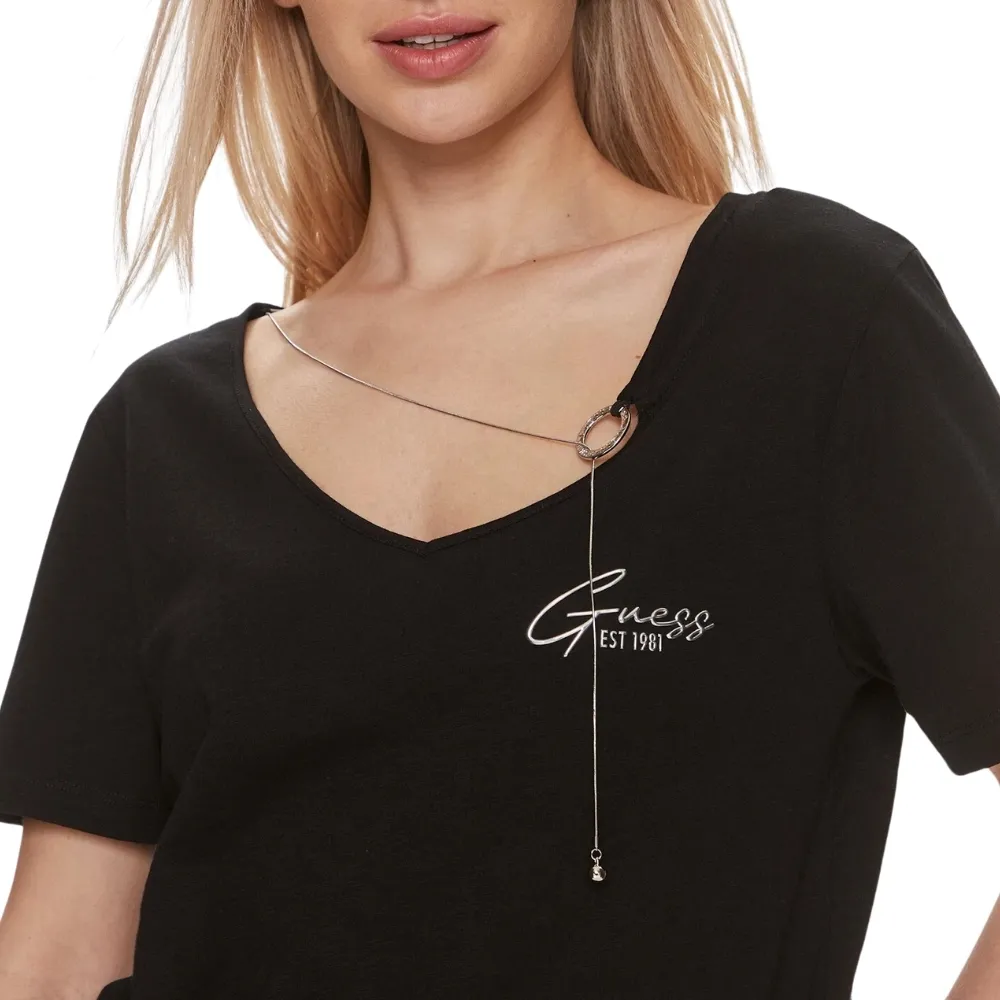 T-shirt Guess chain ring