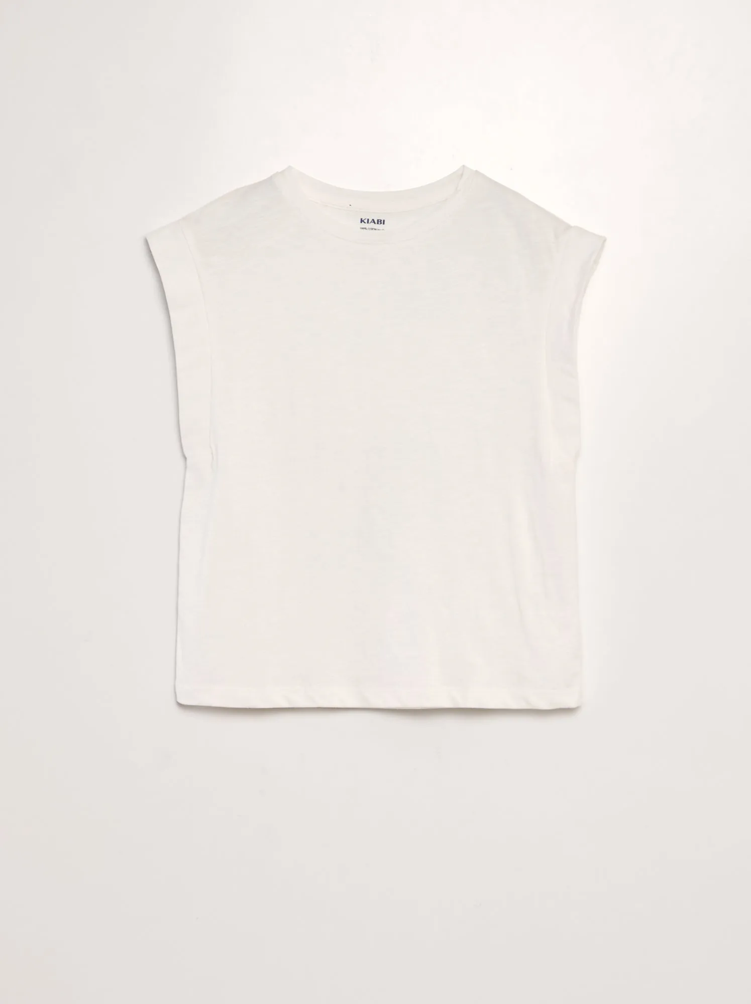 T-shirt in jersey a maniche cortissime - BIANCO