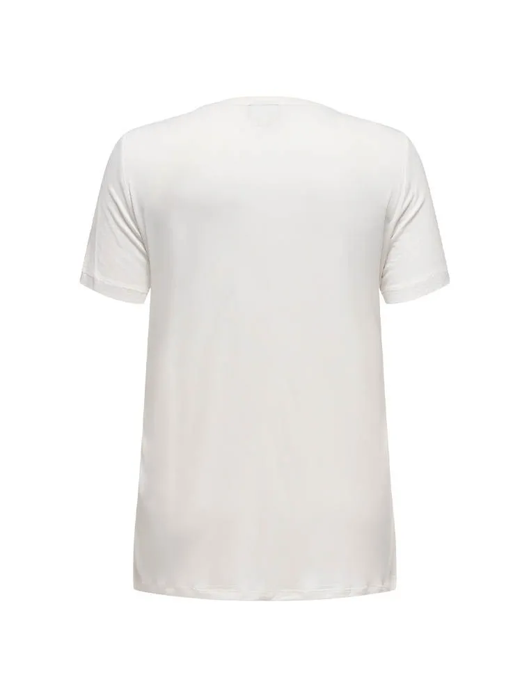 T-shirt Manica Corta Carmakoma - Cloud Dancer